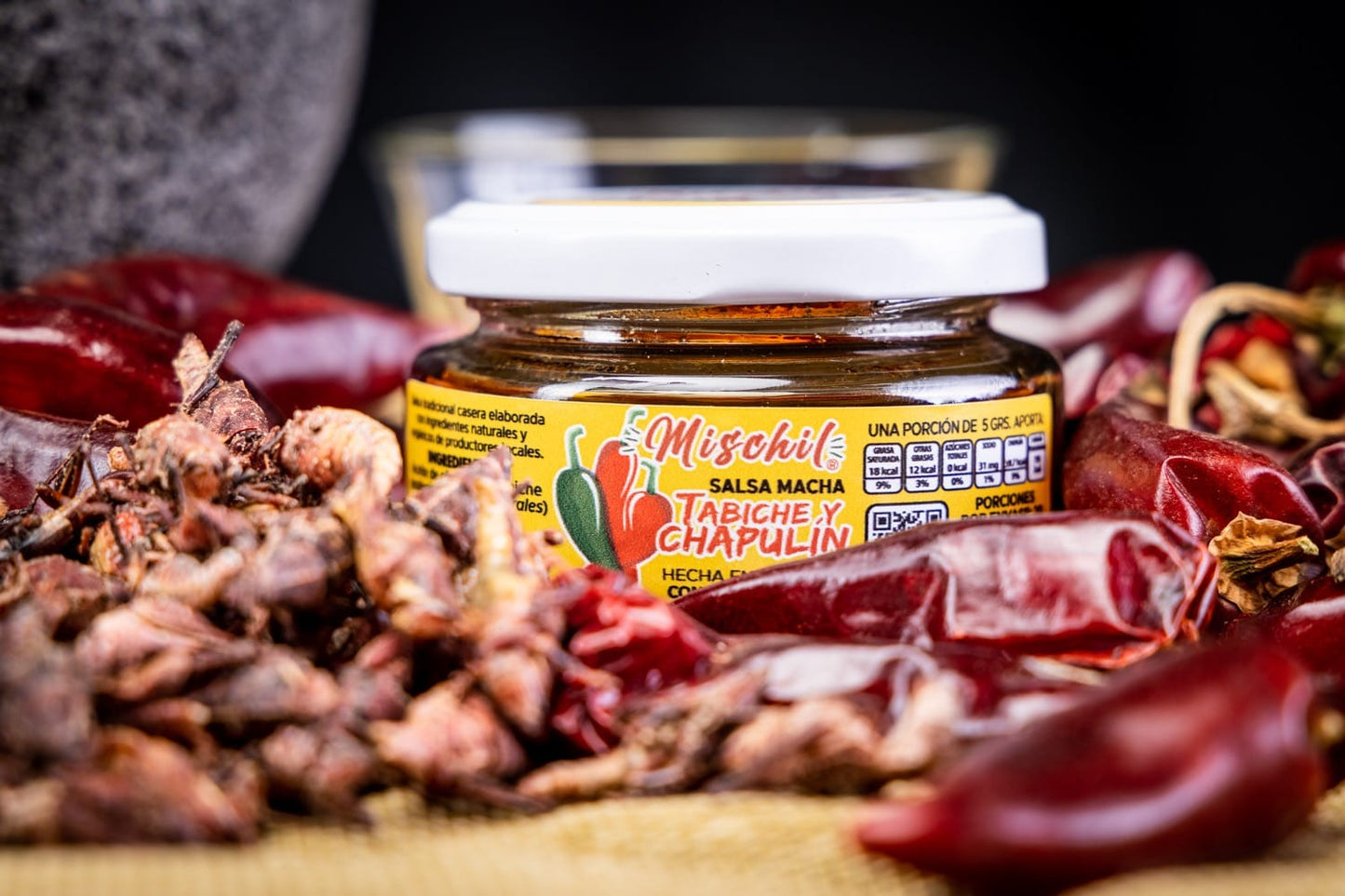 Paquete de 4 Salsas de Chapulín Mischil