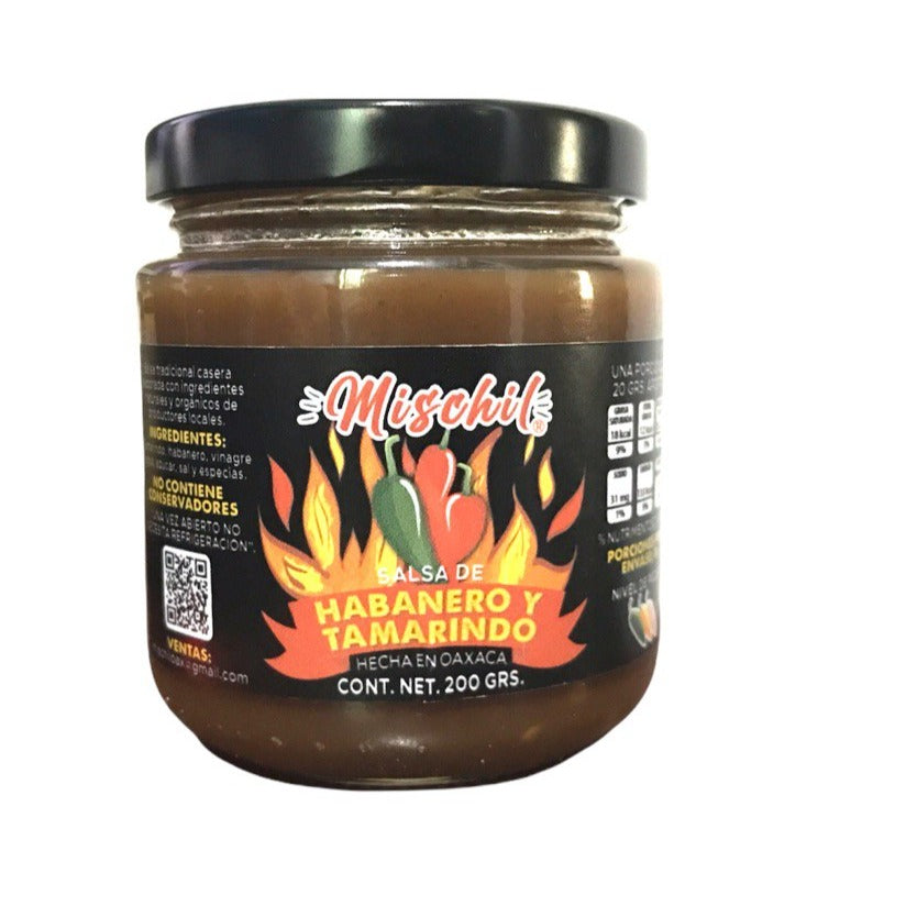 Paquete de 4 Salsas de Tamarindo Habanero Mischil